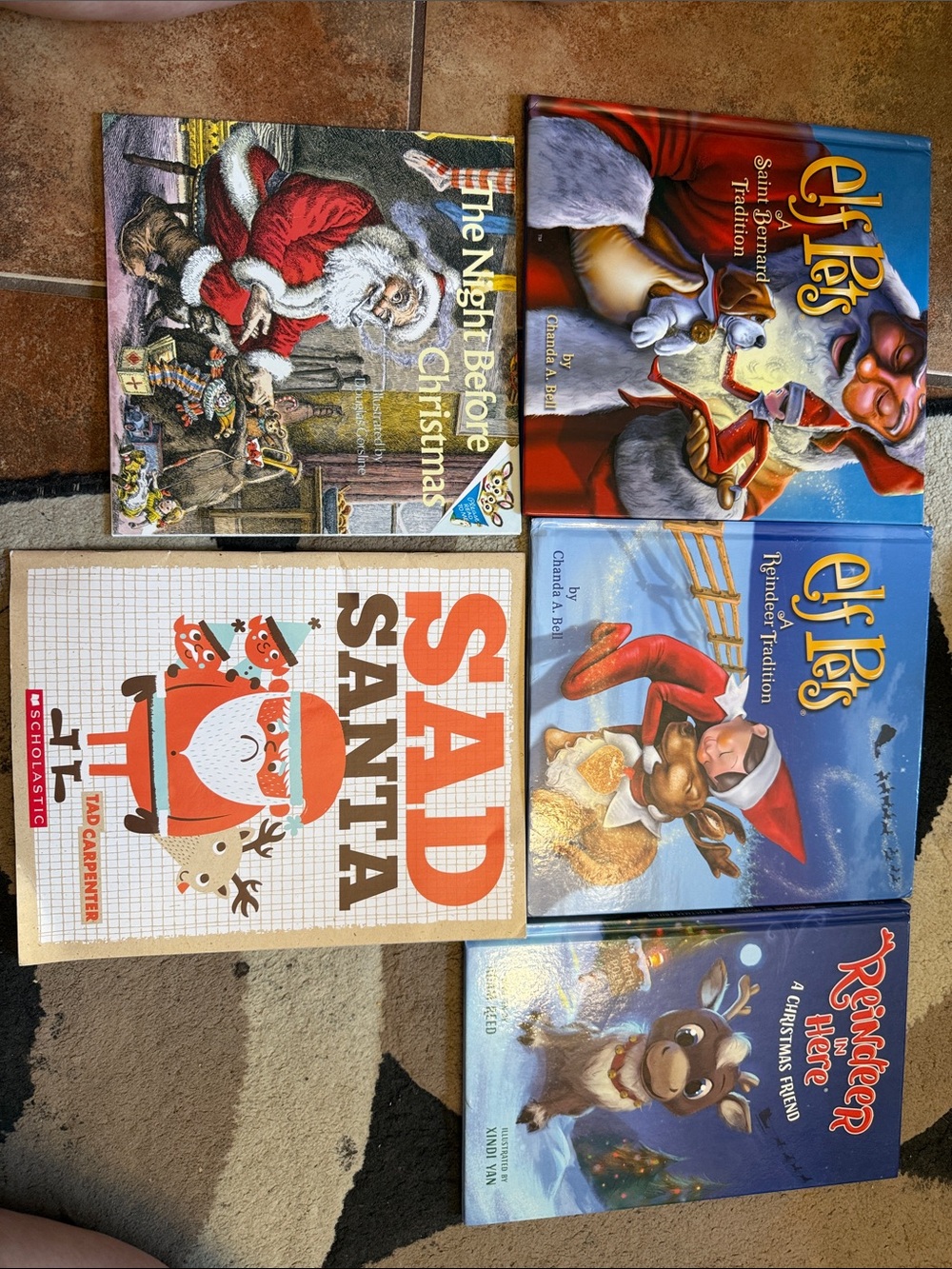 Christmas Santa book set of 5